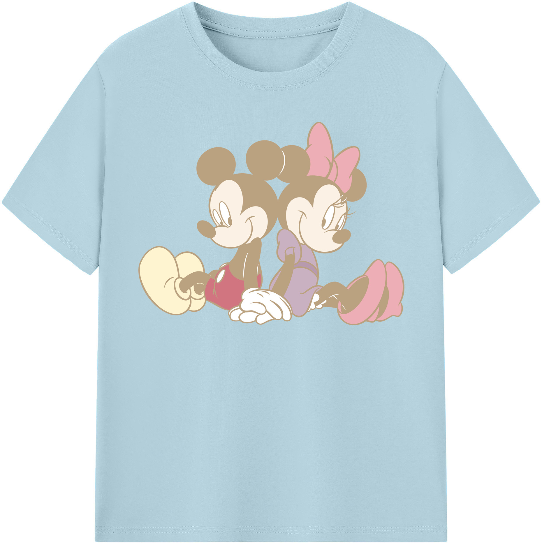（画像用） ミッキーマウス Mickey Mouse 綿100％半袖Tシャツ（フロントプリント）